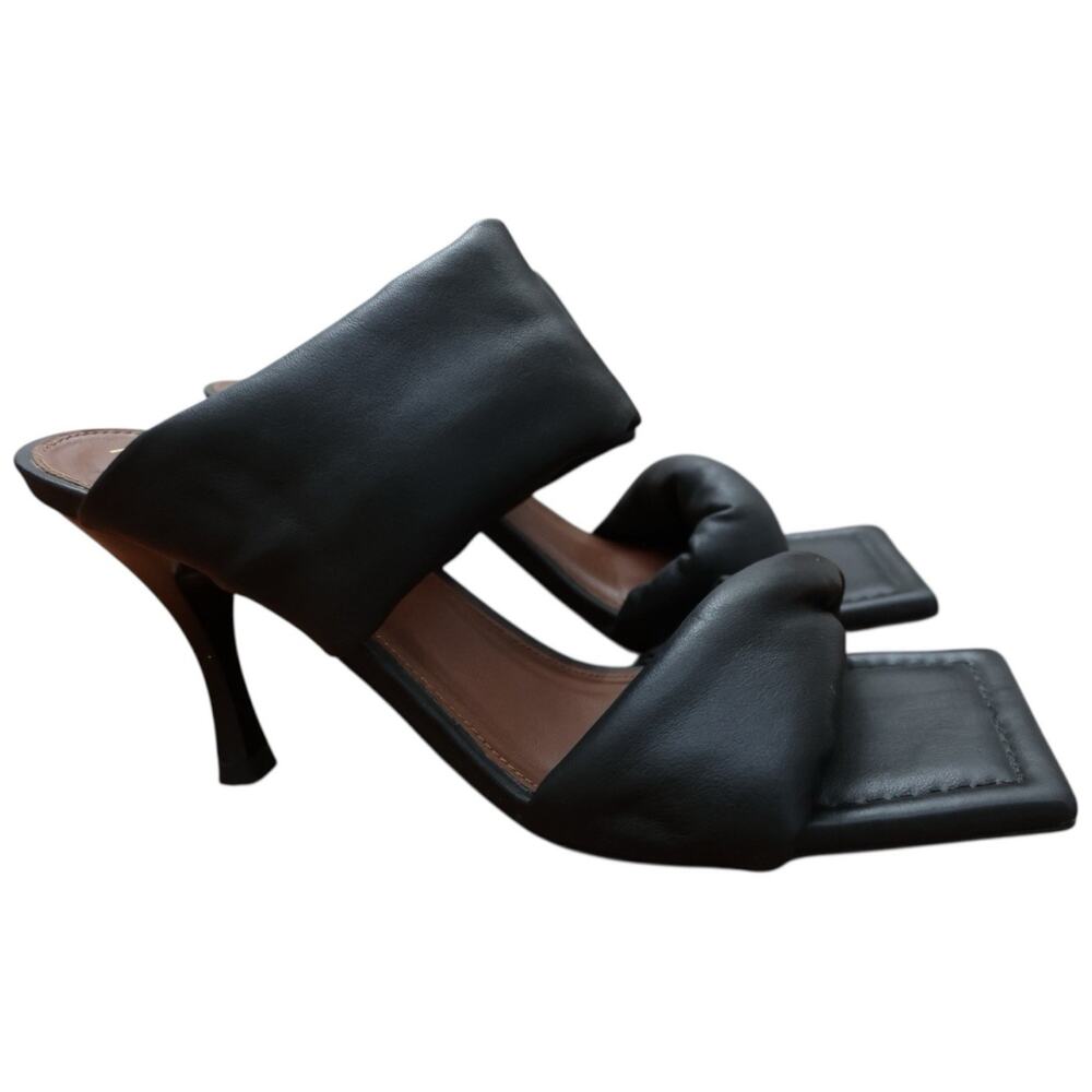ALOHAS Natasha Puffy Mule Heels In Black Size 38